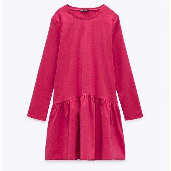 NWT ZARA VOLUMINOUS  DRESS Pink Oversize  5580/462 Pink - Picture 4 of 10